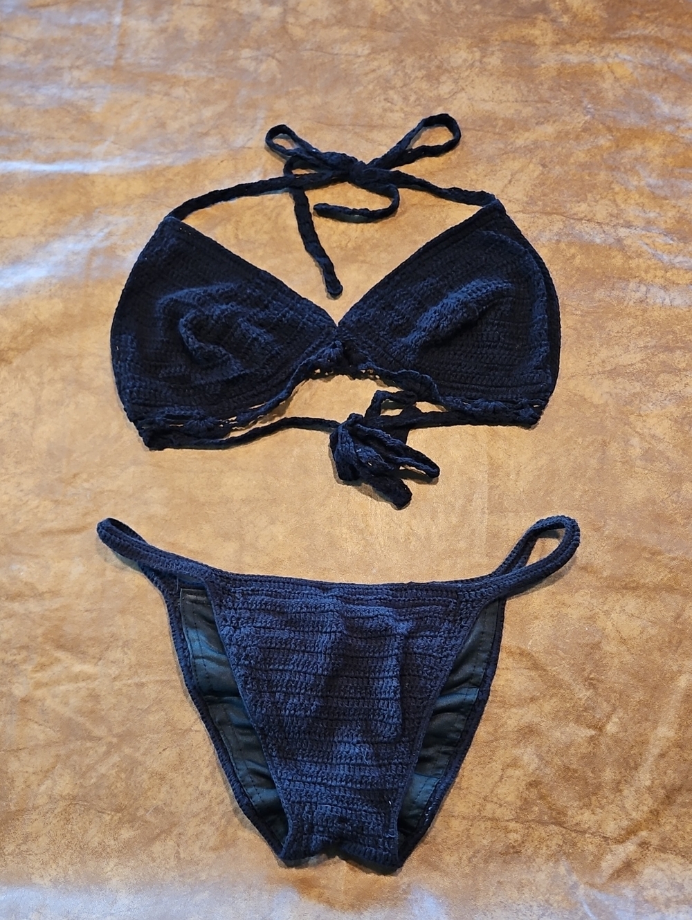 Black Crochet Bikini